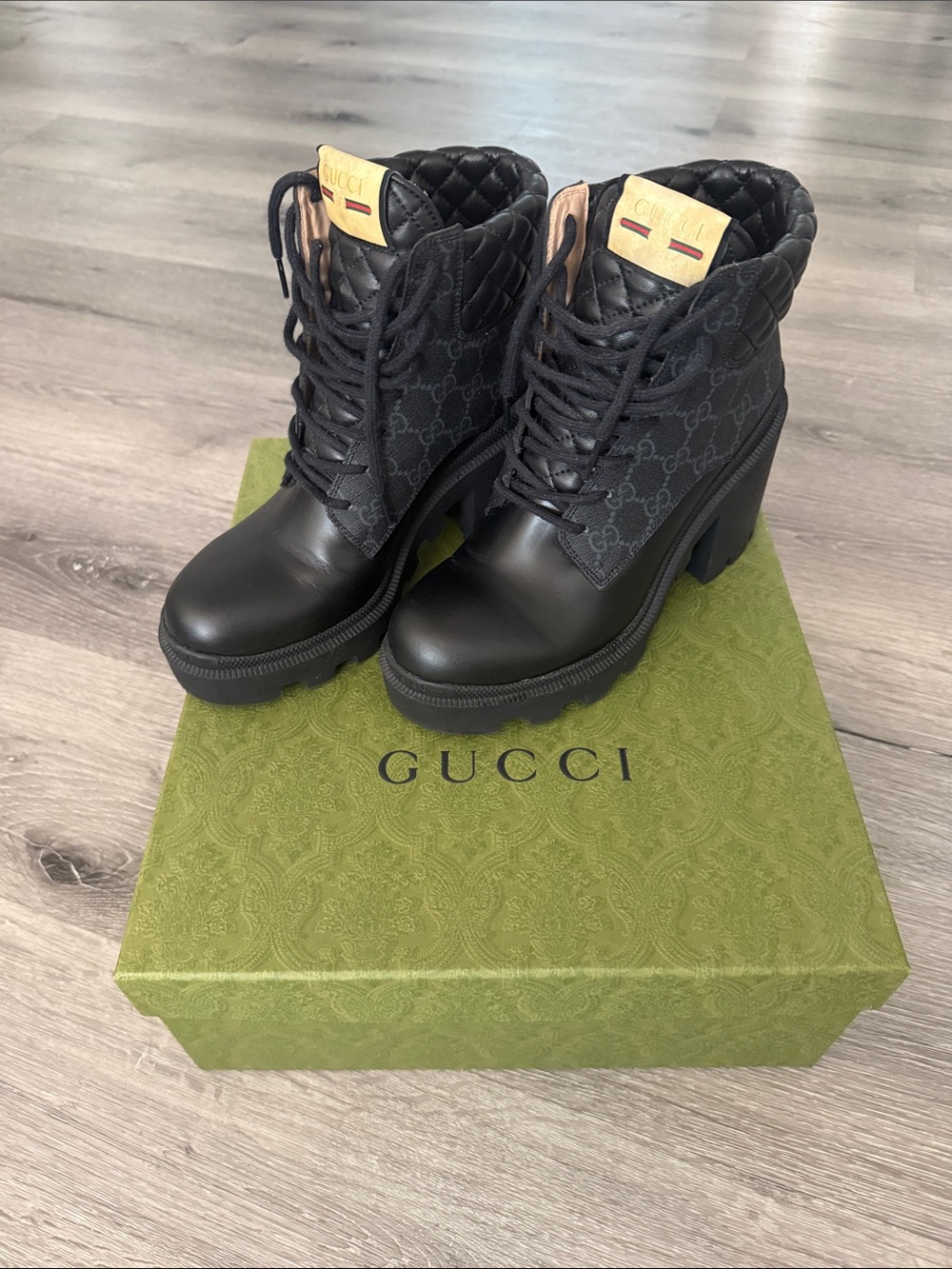 GG Supreme Canvas & Leather Boot